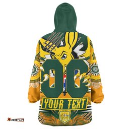 Wallabies Snug Hoodie - Custom Super Indigenous Wallabies Championship Scratch Style Oodie Blanket
