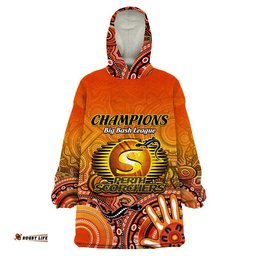 perth scorchers champions wearable blanket hoodie lizard indigenous aboriginal
