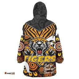 tigers rugby snug hoodie custom tiger rugby aboriginal pattern naidoc week snug hoodie