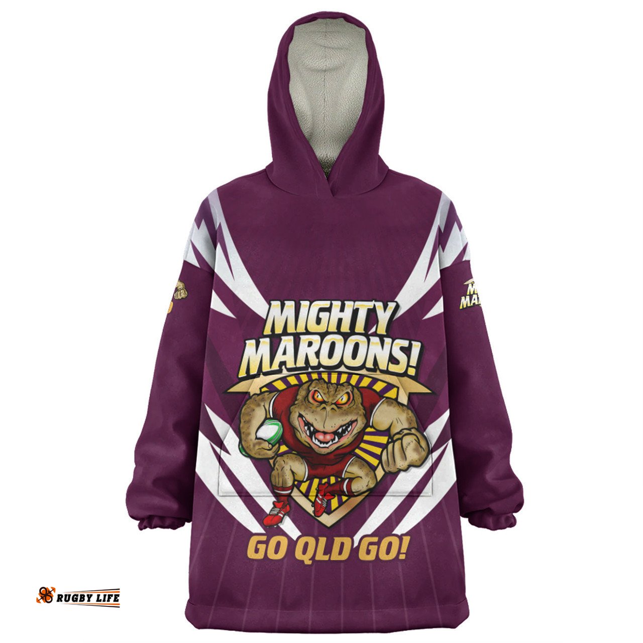 Queensland Maroons Snug Hoodie Custom State Of Origin 2024 Passionate Fan Born To Win Ver 2