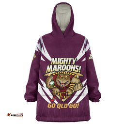 Queensland Maroons Snug Hoodie Custom State Of Origin 2024 Passionate Fan Born To Win Ver 2