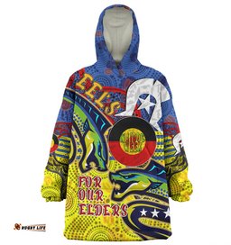 Parramatta Eels Naidoc Week Custom Snug Hoodie - Parramatta Eels Naidoc Week For Our Elders With Dot Art Snug Hoodie