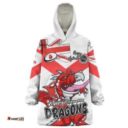 St. George Illawarra Dragons Snug Hoodie - Happy Australia Day We Are One And Free