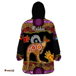 custom personalised naidoc kangaroo australia wearable blanket hoodie