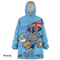 New South Wales Blues Snug Hoodie Custom For Die Hard Fan Australia Flag Scratch Style