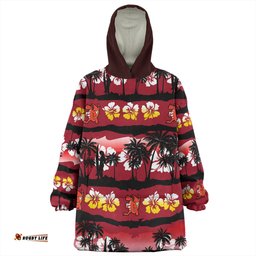 St. George Illawarra Dragons Snug Hoodie - Tropical Hibiscus and Coconut Trees