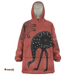 Australia Emu Aboriginal Custom Snug Hoodie - Emu Dreamtime Snug Hoodie