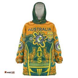 australian rugby sevens mens squad snug hoodie custom aussie 7s indigenous commonwealth games with australia coast of arm oodie blanket