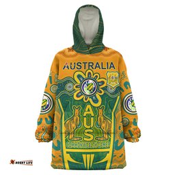 australian rugby sevens mens squad snug hoodie custom aussie 7s indigenous commonwealth games with australia coast of arm oodie blanket