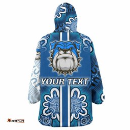 bulldogs rugby snug hoodie custom bulldogs logo aboriginal indigenous sport style oodie blanket