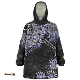 Australia Aboriginal Snug Hoodie - The More You Know The Less You Need Purple Patterns Snug Hoodie
