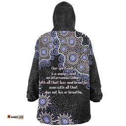 Australia Aboriginal Snug Hoodie - The More You Know The Less You Need Purple Patterns Snug Hoodie