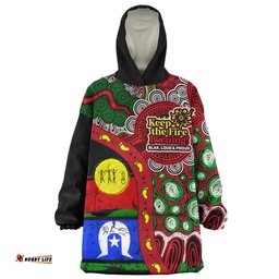 Australia Snug Hoodie Naidoc Week Indigenous Culture Inspired Dot Art Painting With Hunting