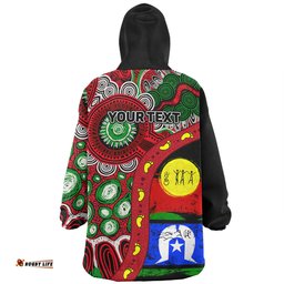 Australia Snug Hoodie Naidoc Week Indigenous Culture Inspired Dot Art Painting With Hunting