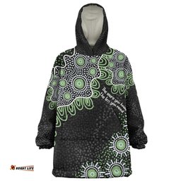 Australia Aboriginal Snug Hoodie - The More You Know The Less You Need Green Snug Hoodie