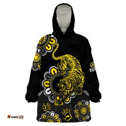 afl richmond tigers 1885 aboriginal wearable blanket hoodie