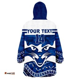 custom text and number cats football anzac wearable blanket hoodie geelong camouflage poppy mix aboriginal
