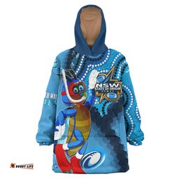 new south wales rugby league team snug hoodie custom new south wales blues dreaming cockroaches state of origin aboriginal oodie blanket