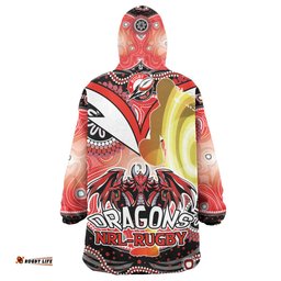 nrlw st george rugby snug hoodie custom rugby ball indigenous aboriginal st george women oodie blanket