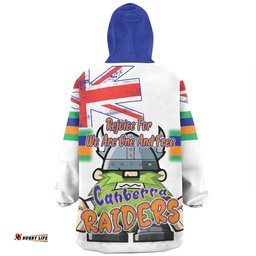 Canberra Raiders Snug Hoodie - Happy Australia Day We Are One And Free V2