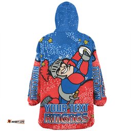 Newcastle Knights Custom Snug Hoodie - Team With Dot And Star Patterns For Tough Fan Snug Hoodie