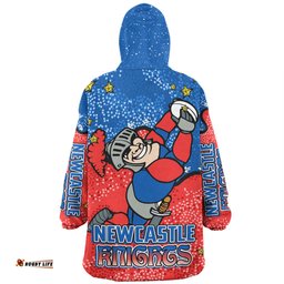 Newcastle Knights Custom Snug Hoodie - Team With Dot And Star Patterns For Tough Fan Snug Hoodie