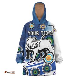 bulldogs rugby snug hoodie indigenous bulldogs oodie blanket