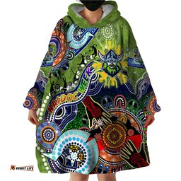 personalised raiders naidoc week 2024 wearable blanket hoodie australia aboriginal dot painting dt02