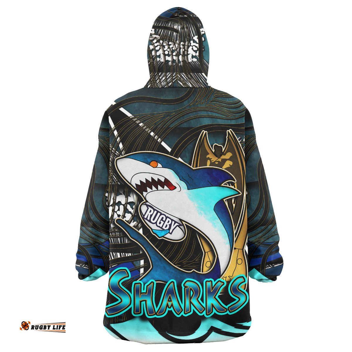 sharks rugby snug hoodie custom sharks league final series champions personalised name and number oodie blanket
