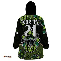 custom personalised nrl canberra raiders rugby 1981 aboriginal wearable blanket hoodie