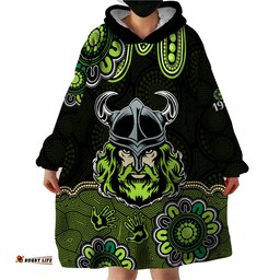 custom personalised nrl canberra raiders rugby 1981 aboriginal wearable blanket hoodie