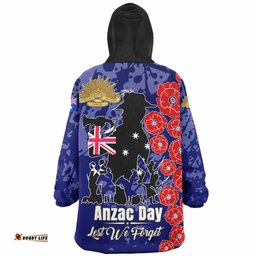 Australia Anzac Custom Snug Hoodie - Lest We Forget Blue Style Oodie