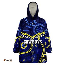 cowboys rugby wearable blanket hoodie aboriginal jersey