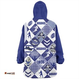 Canterbury-Bankstown Bulldogs Snug Hoodie - Argyle Patterns Style Tough Fan Rugby For Life