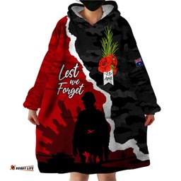 anzac day camouflage wearable blanket hoodie ode of remembrance
