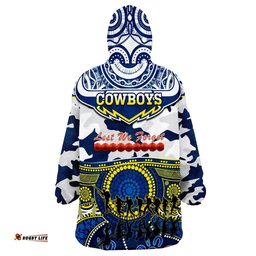 cowboys rugby anzac wearable blanket hoodie indigenous poppy mix camouflage