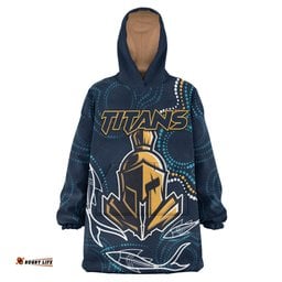 titans rugby snug hoodie custom indigenous titans oodie blanket