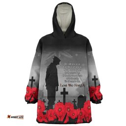 Australia Anzac Day Custom Snug Hoodie - Remembrance Day Soldier In A Red Poppies Field Snug Hoodie