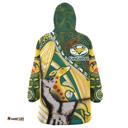 australian kangaroos rugby patronage snug hoodie custom the kangaroos bloods in my veins indigenous aboriginal oodie blanket