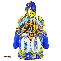 titans rugby snug hoodie custom titans rugby league with aboriginal dot painting style player and number oodie blanket