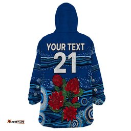 custom text and number nsw waratahs rugby wearable blanket hoodie aboriginal indigenous