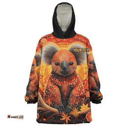Australia Koala Custom Snug Hoodie - Dreaming Art Koala Aboriginal Inspired Snug Hoodie