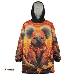 Australia Koala Custom Snug Hoodie - Dreaming Art Koala Aboriginal Inspired Snug Hoodie