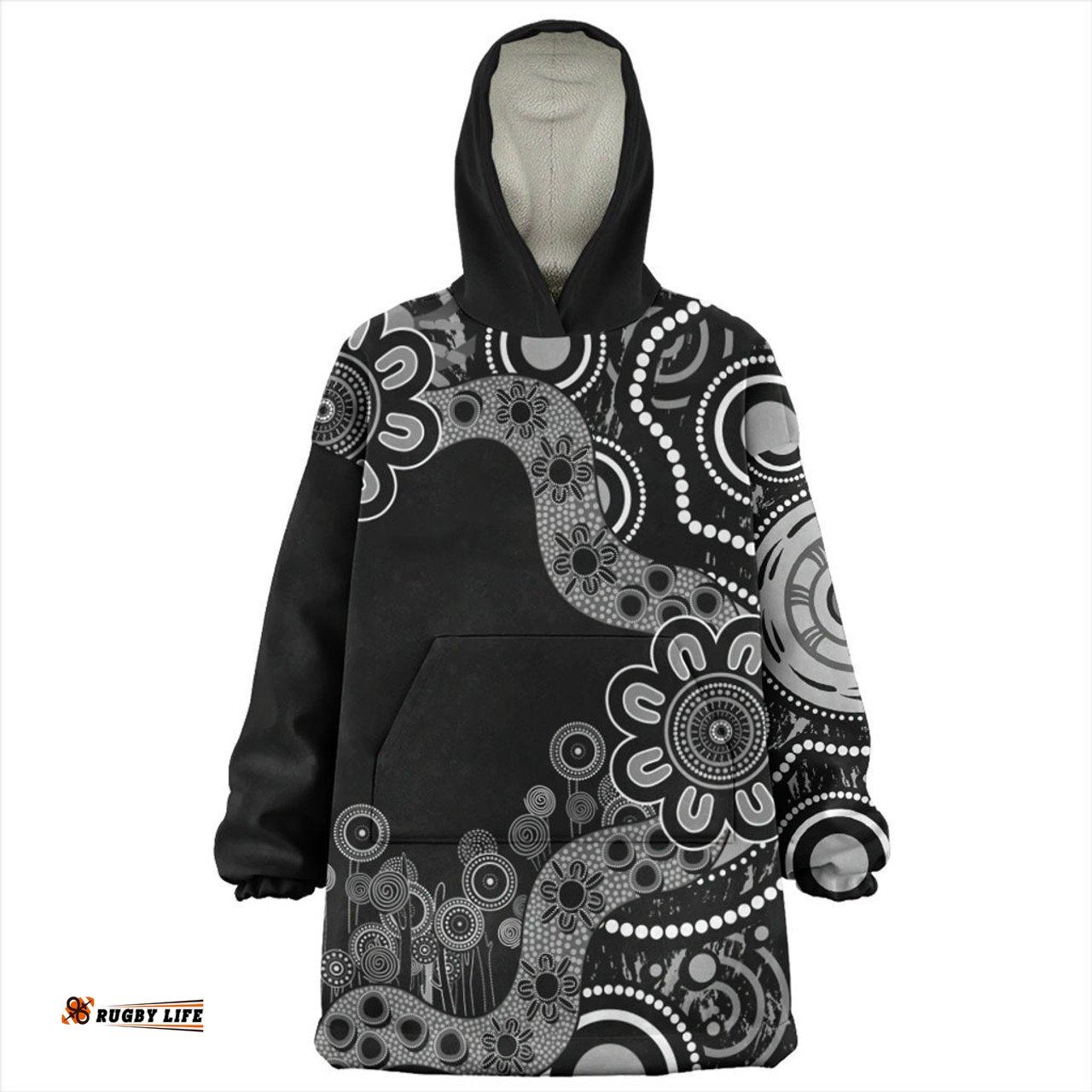 Australia Snug Hoodie Aboriginal Indigenous Dot Painting