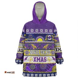 Melbourne Storm Christmas Aboriginal Custom Snug Hoodie - Indigenous Knitted Ugly Xmas Style Snug Hoodie