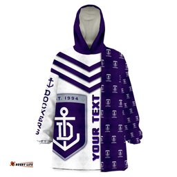 custom personalised fremantle football dockers simple style wearable blanket hoodie