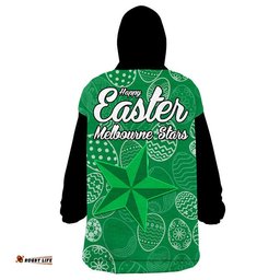 melbourne stars cricket happy easter day wearable blanket hoodie simple style