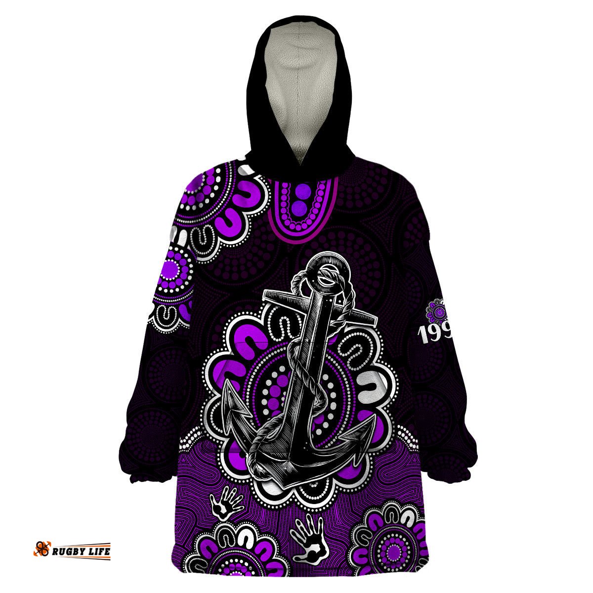custom personalised afl fremantle dockers 1994 aboriginal wearable blanket hoodie