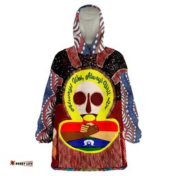 aboriginal and torres strait islander naidoc style wearable blanket hoodie