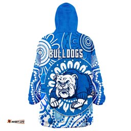 custom personalised bulldogs indigenous wearable blanket hoodie